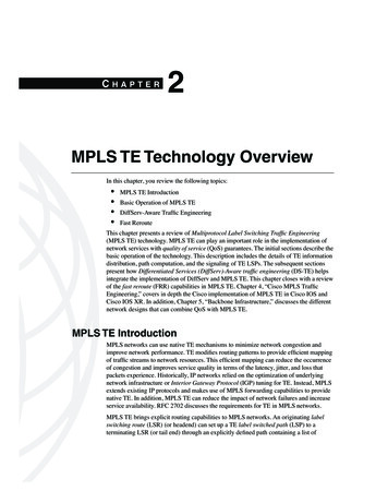 MPLS TE Technology Overview - Pearsoncmg 