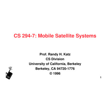 CS 294-7: Mobile Satellite Systems - Sss-mag 