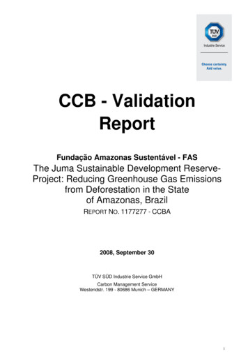 CCB - Validation Report - UNFCCC