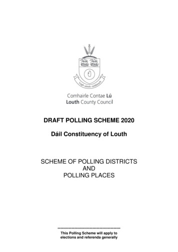 DRAFT POLLING SCHEME 2020 Dáil Constituency Of Louth