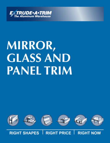 MIRROR, GLASS AND PANEL TRIM - Extrude-A-Trim