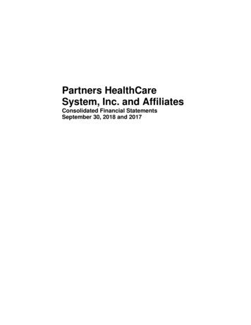 Partners HealthCare System, Inc. And Affiliates