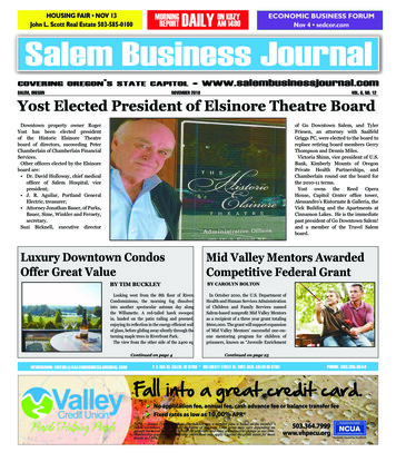 MORNING REPORT DAILY Nov 4 Sedcor Salem Business Journal