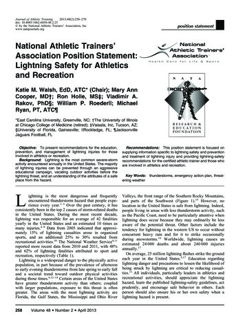 National Athletic Trainers' Association Position Statement: Lightning .