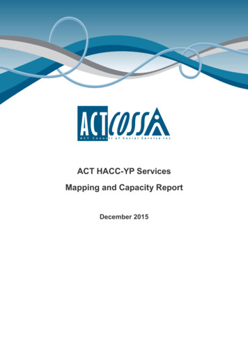 ACT HACC-YP Services Mapping And Capacity Report - ACTCOSS