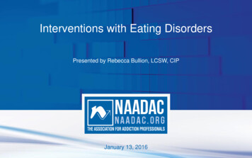 Interventions With Eating Disorders - NAADAC