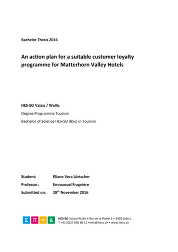 An Action Plan For A Suitable Customer Loyalty Programme For . - HEVs