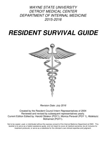 Resident Survival Guide - Wsu Med