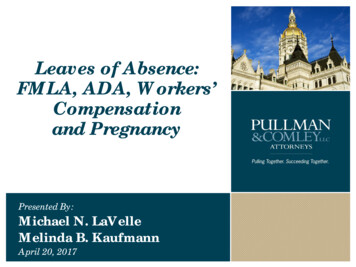 Leaves Of Absence: FMLA, ADA, Workers' Compensation And Pregnancy
