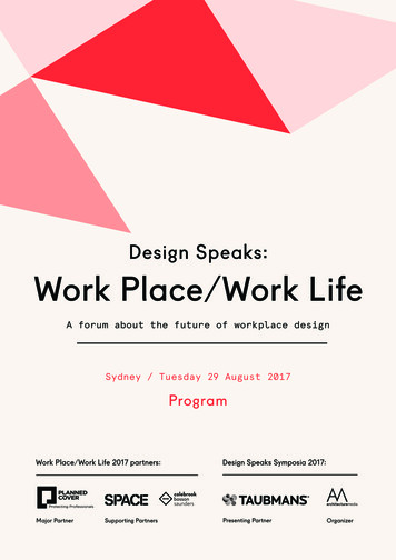 Design Speaks: Work Place/Work Life - Architecture Media
