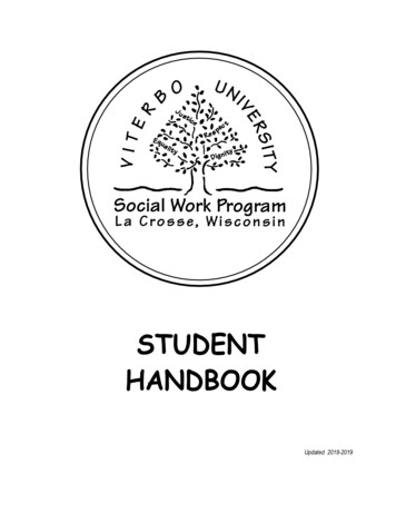 SOCIAL WORK PROGEAM - Viterbo University