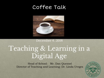 Digital Age December 4 , 2018 Teaching & Learning In A - The Oakwood School
