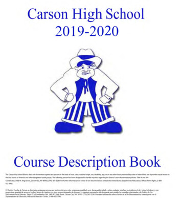 1- - Carson High School - Home