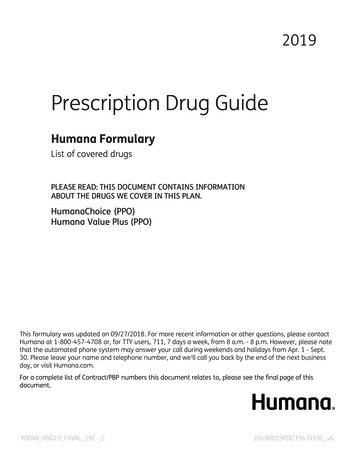 Prescription Drug Guide - Humana - GoldenCare Medicare