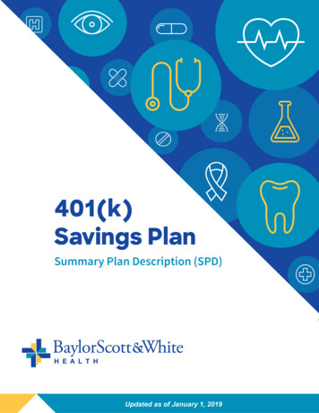 401(k) Savings Plan - Baylor Scott & White Health