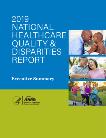 2019 National Healthcare Quality And Disparities Report Executive Summary