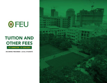 TUITION AND OTHER FEES - Far Eastern University