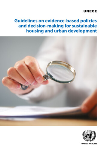 Guidelines On Evidence-based Policies And Decision-making For . - UNECE