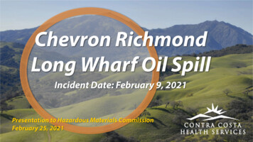 Chevron Richmond Long Wharf Oil Spill - Cchealth 