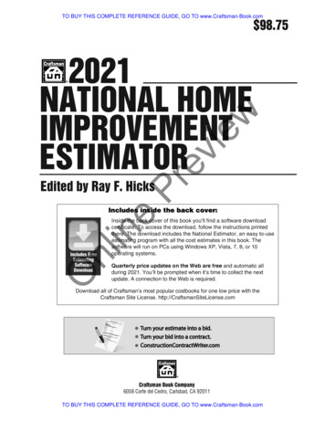 2021 National Home Improvement Estimator - Craftsman Book
