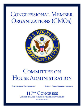 Congressional Member Organizations (CMOs)