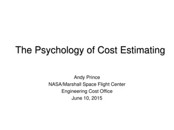 The Psychology Of Cost Estimating - NASA