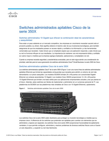 Switches Administrados Apilables Cisco De La Serie 350X