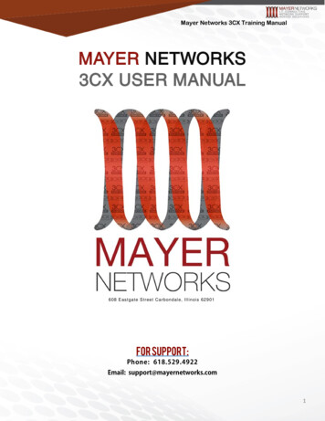 Mayer Networks 3cx User Manual - Training Manual