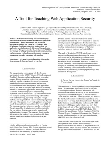 A Tool For Teaching Web Application Security - Pace