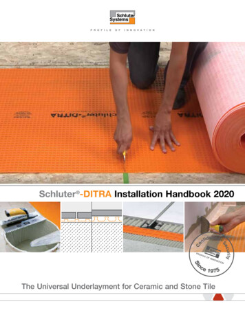 Schluter -DITRA Installation Handbook 2020 - Lowe's