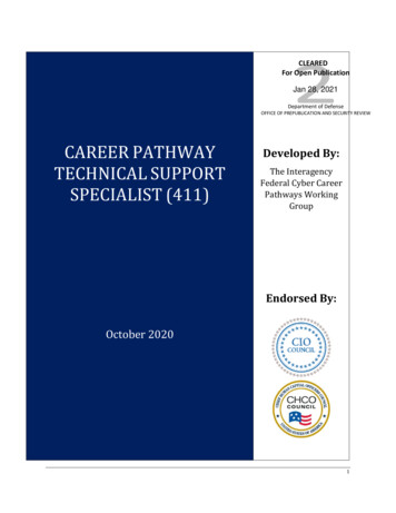 411-Technical Support Specialist - Cyber Career Pathway