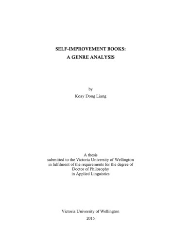 Self-improvement Books: A Genre Analysis - Core