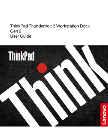 ThinkPad Thunderbolt 3 Workstation Dock Gen 2 User Guide