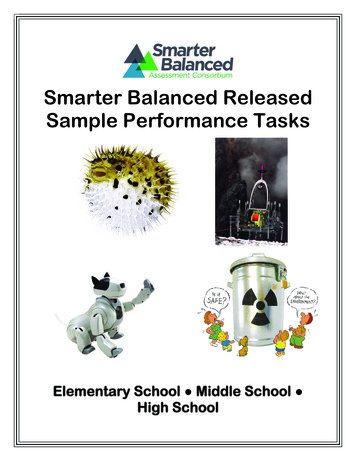 Smarter Balanced Released Sample Performance Tasks