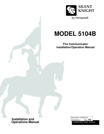 MODEL 5104B - Knight Security Inc