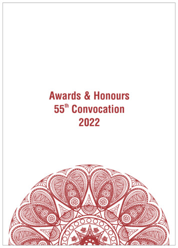 Awards & Honours 55th Convocation 2022 - Iitk.ac.in