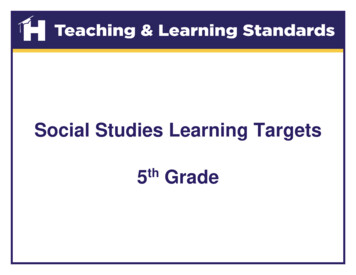 Social Studies Learning Targets 5th Grade - Henry County Schools