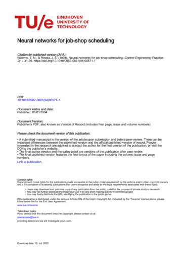 Neural Networks For Job-shop Scheduling - Pure
