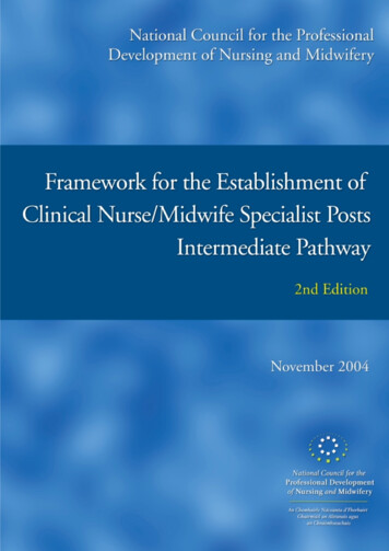 Framework For The Establishment Of Clinical Nurse/Midwife Specialist Posts