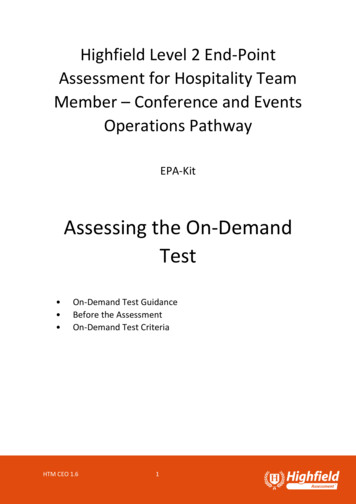 Assessing The On-Demand Test - Highfield Qualifications