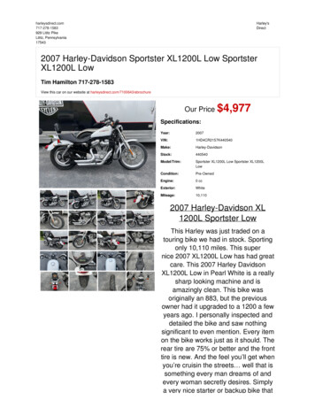 2007 Harley-Davidson Sportster XL1200L Low Sportster XL1200L Low .