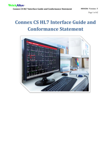 Connex CS HL7 Interface Guide And Conformance Statement
