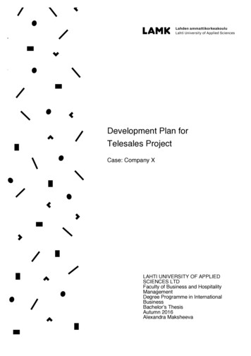 Development Plan For Telesales Project In NEE (3) - CORE