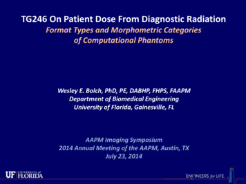 TG246 On Patient Dose From Diagnostic Radiation