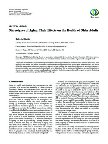Review Article Stereotypes Of Aging: Their Effects On The . - Hindawi
