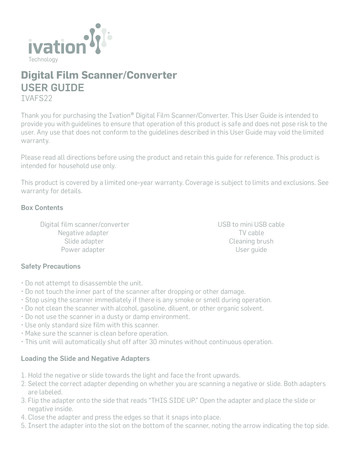 Digital Film Scanner/Converter USER GUIDE