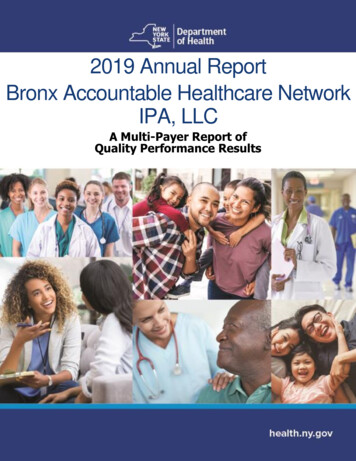2019 Annual Report Bronx Accountable Healthcare Network IPA LLC .
