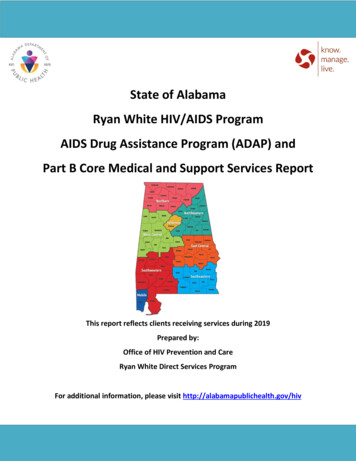 State Of Alabama Ryan White HIV/AIDS Program AIDS Drug Assistance .