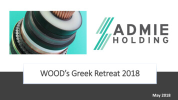 WOOD's Greek Retreat 2018 - ADMIE Holding