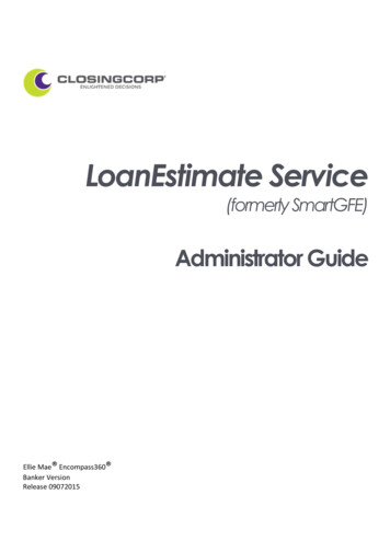 Admin Guide SmartGFE-LoanEstimate Ellie Mae Rel 10032015